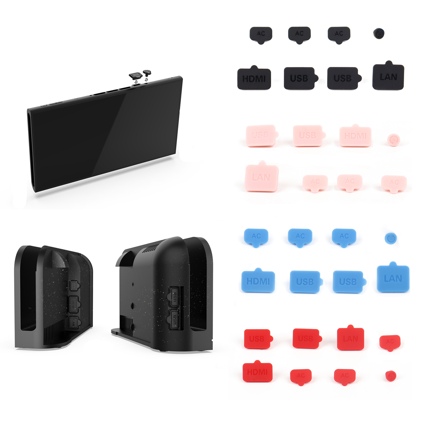 Gaming Console Usb - ปลั๊กป้องกันฝุ่นซิลิโคน USB HDMI ประเภท C LAN