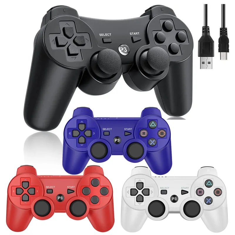 Gaming Console Bluetooth - จอยสติ๊กเกมไร้สายบลูทูธระดับพรีเมียมสำหรับ PS3 SIXAXIS คอนโทรลเลอร์ไร้สายสำหรับเครื่องเล่นเกม PlayStation 3