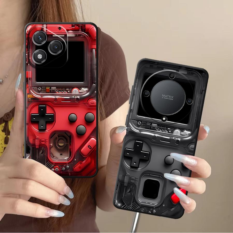 Gaming Consoles - เคสโทรศัพท์มือถือลายเกมส์ย้อนยุค สำหรับ Honor X7 70 X5b