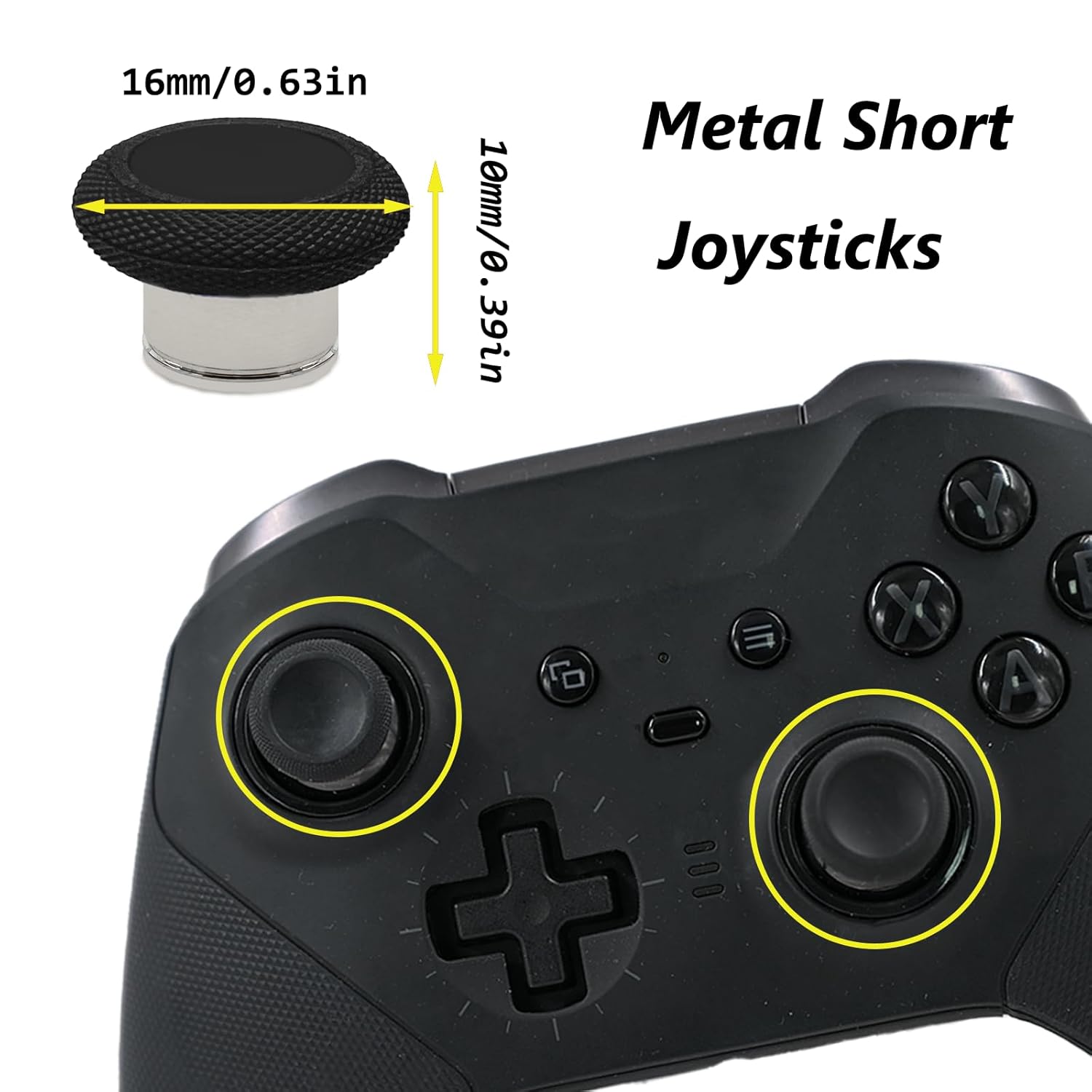 Microsoft Controller Elite Series 2 - อะไหล่แท่งควบคุมแบบสั้น 2 ชิ้น สำหรับคอนโทรลเลอร์ไร้สาย Xbox Elite
