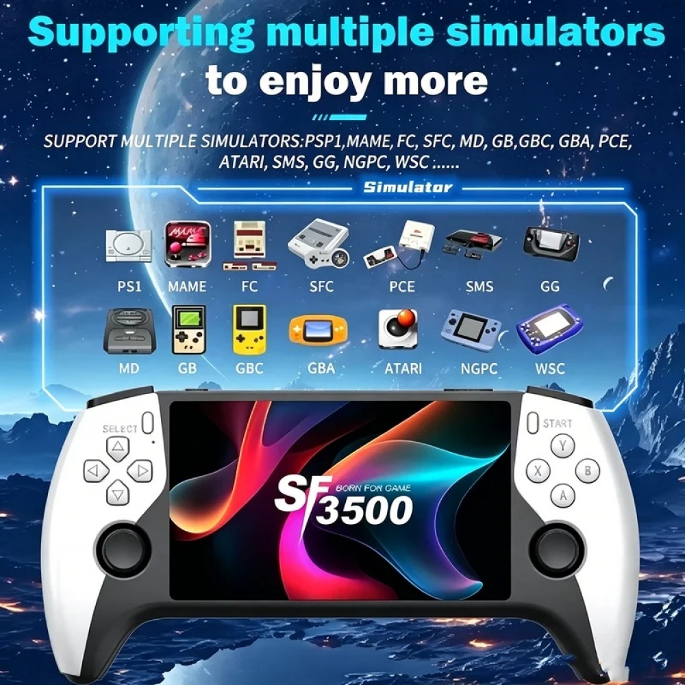 Q21 Gaming Console - SF3500 เครื่องเล่นเกมพกพาขนาด 5 นิ้ว สำหรับ PS1