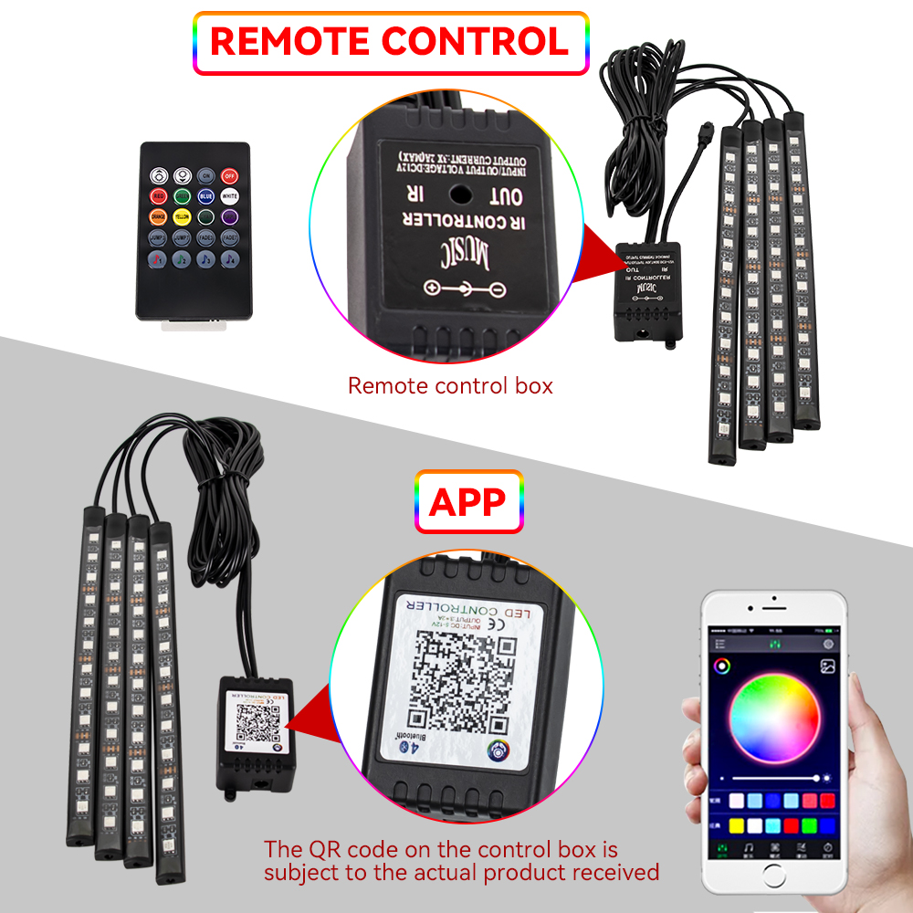 12V มอเตอร์รถตกแต่งโคมไฟ 4IN1  - Led Gaming Light Strip บทวิจารณ์และราคา