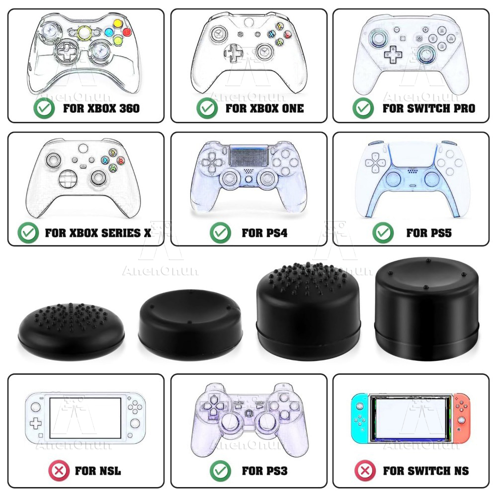 8PCS Thumb Grip Caps Controlle - Gaming Console Tv Stick บทวิจารณ์และราคา