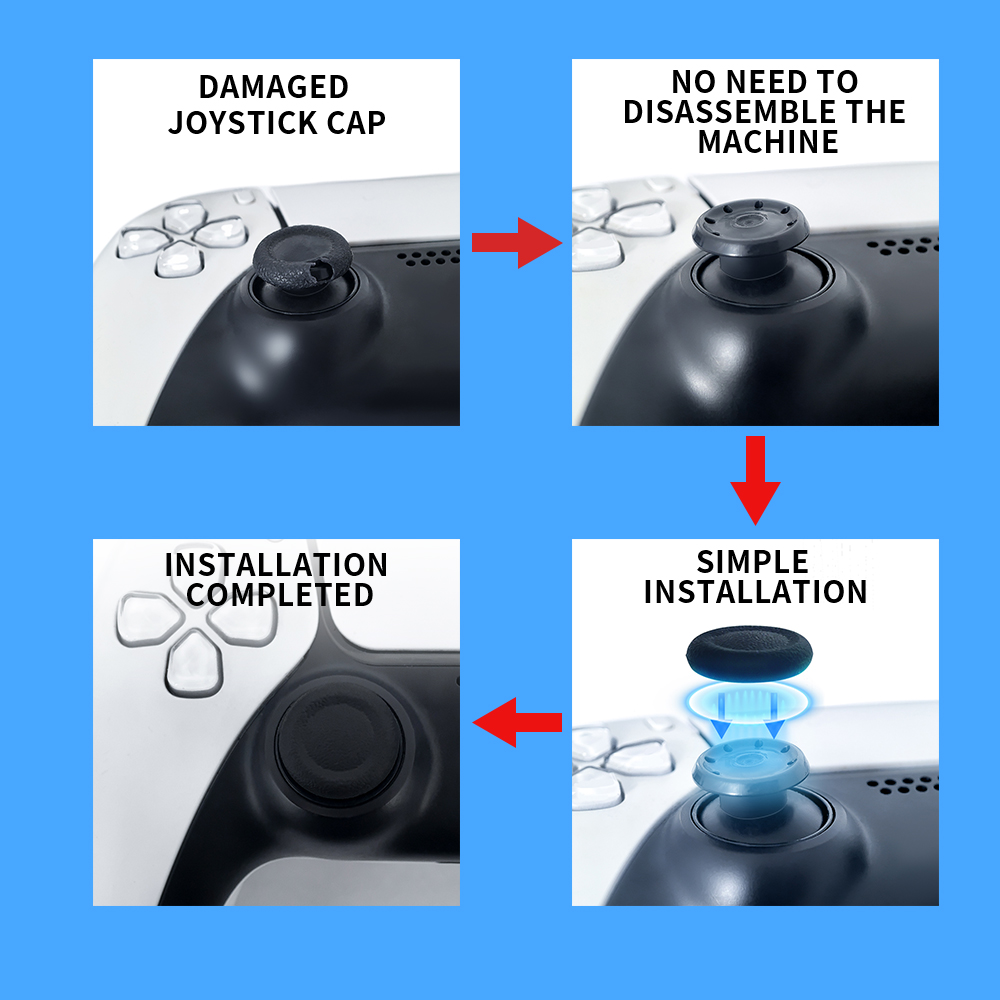 2-6 ชิ้น ฝาครอบจอยสติ๊กกันลื่น - Gaming Console Tv Stick บทวิจารณ์และราคา